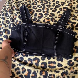 Black zip up jean shirt